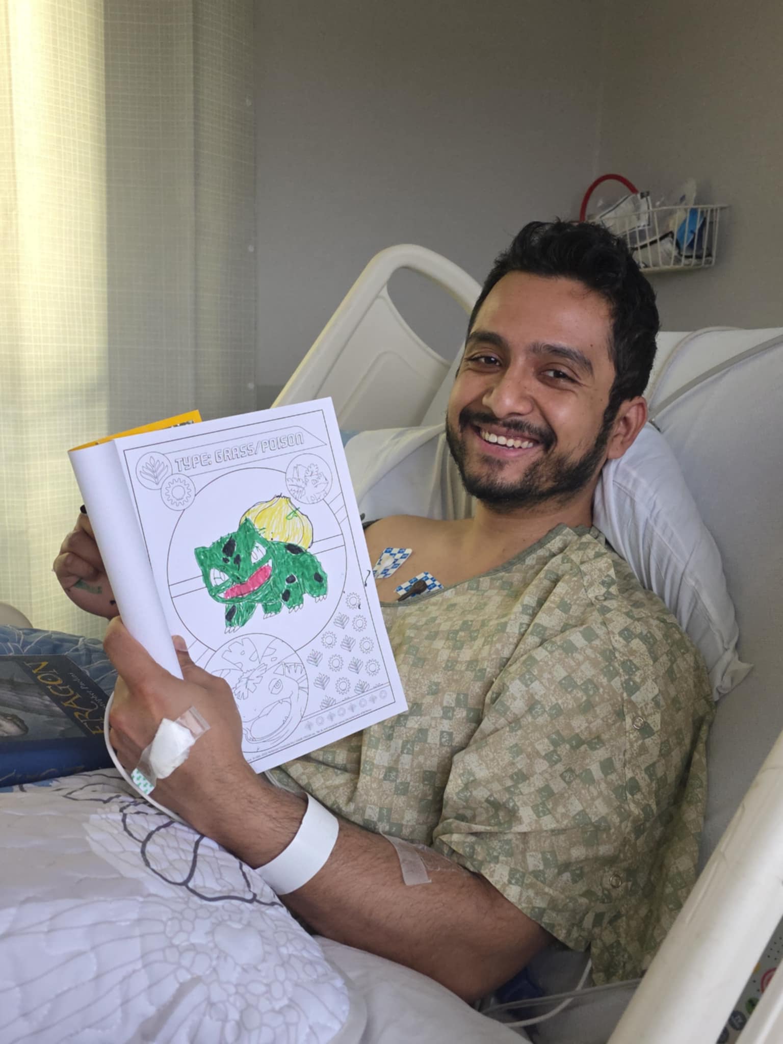 Ashish practicing drawing