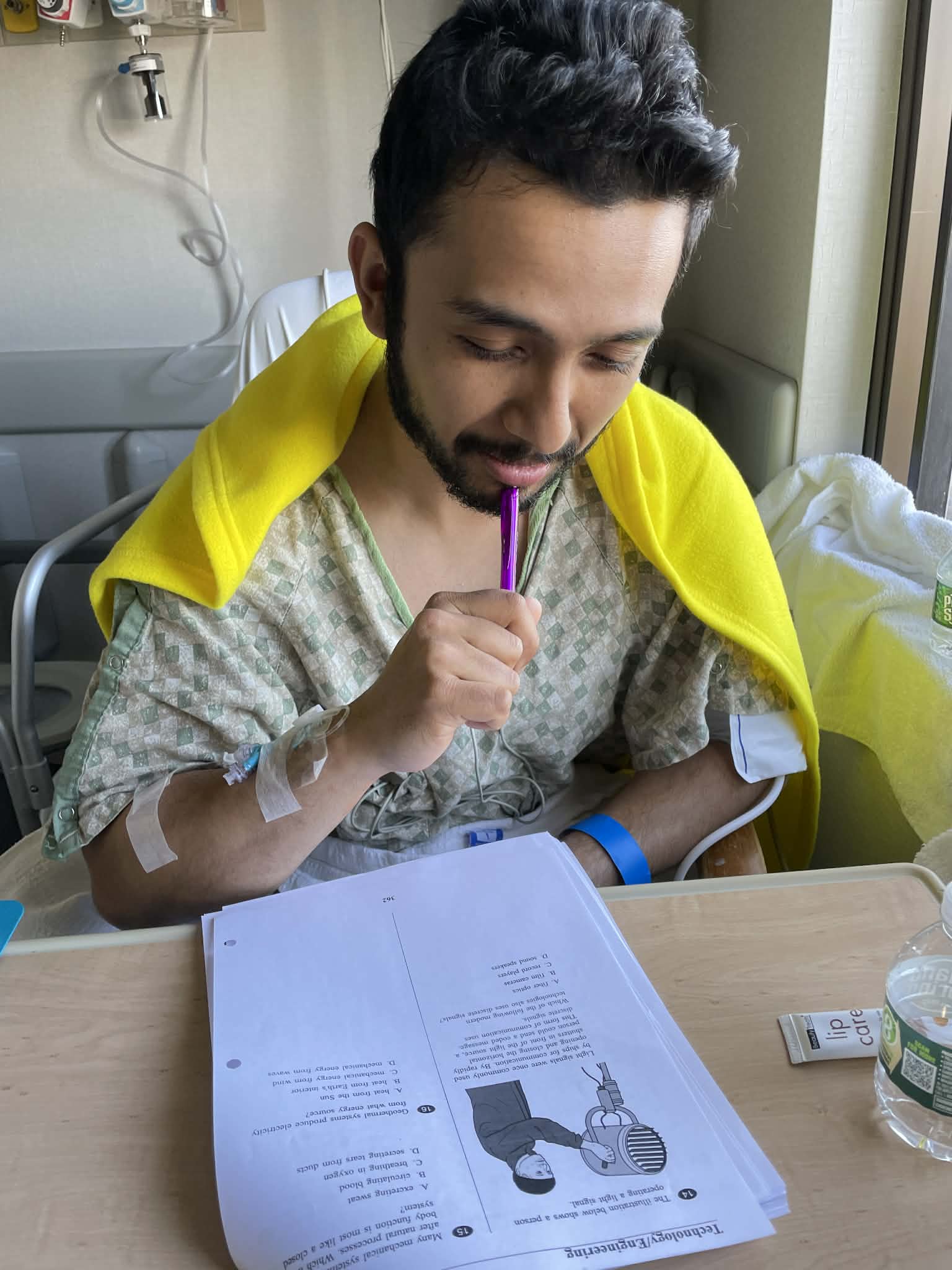 Ashish working on engineering questions