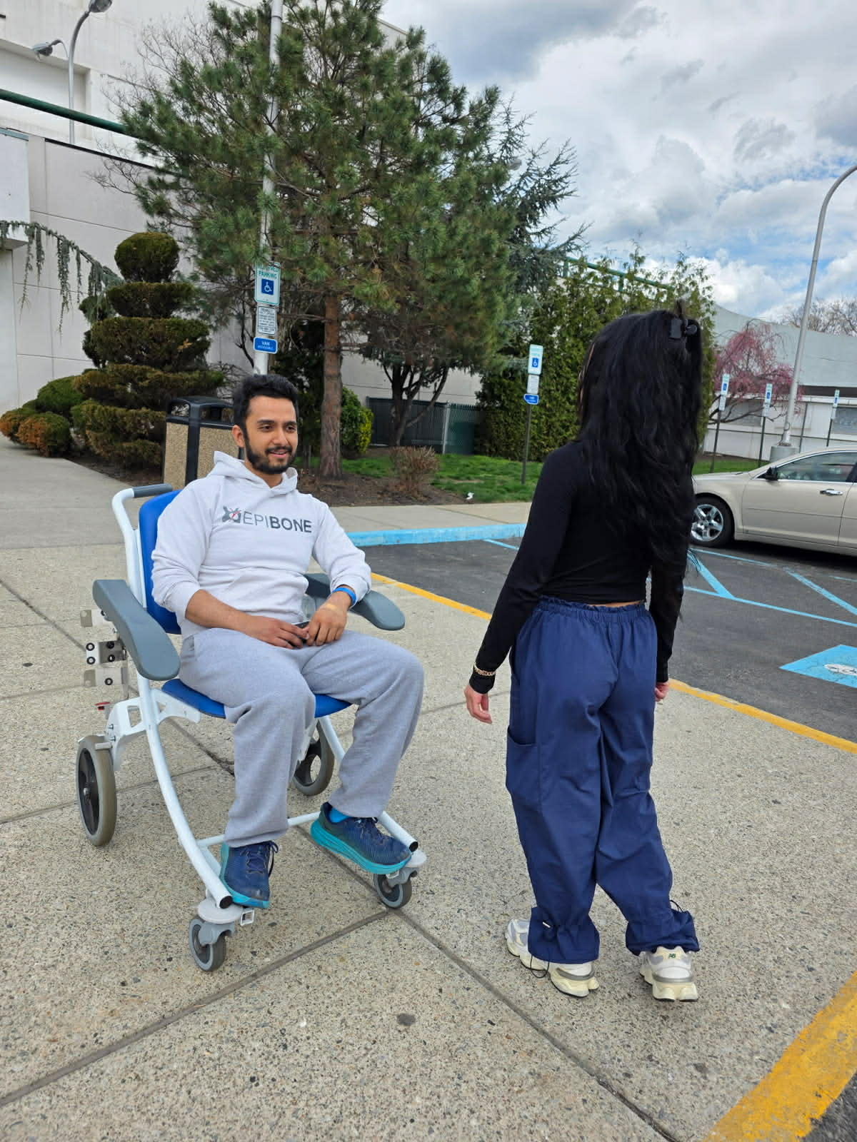 Ashish outside the hospital