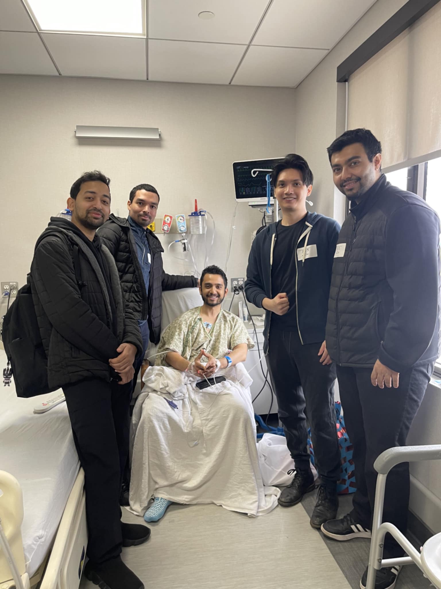 Ashish with his high school friends